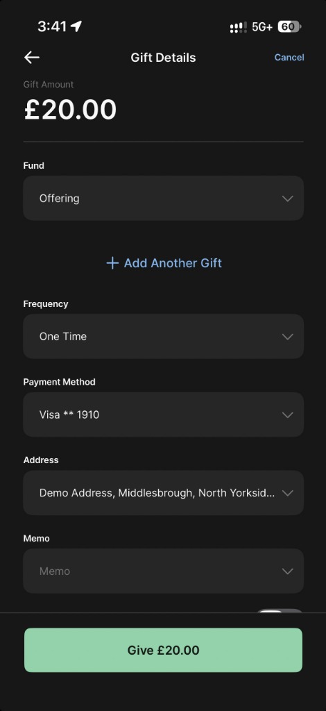 Complete Gift Details